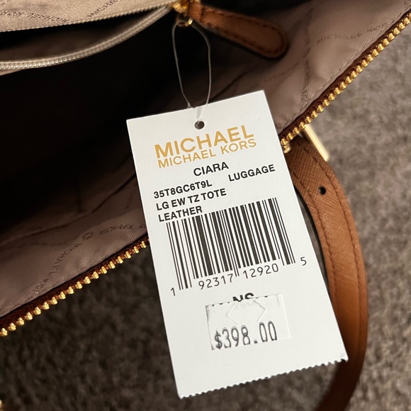 Michael Kors Ciara LG Tote Bag Leather NWT - Picture 9 of 11